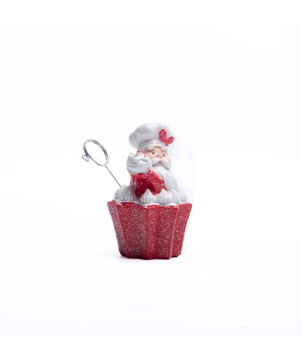 Adorno de Papá Noel Portatarjeta 11 cm Alparamis