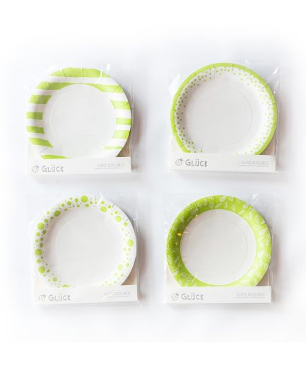 12 Paquetes De 6 Platos de Polipapel Verdes
