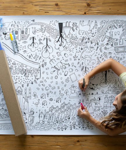 Láminas gigantes 360º para pintar Mil Mundos