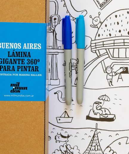 Láminas gigantes 360º para pintar Mil Mundos