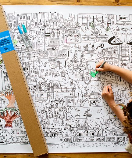 Láminas gigantes 360º para pintar Mil Mundos