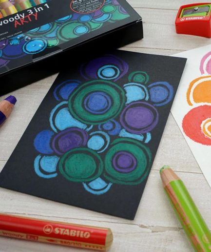 Lápices Woody Arty x 6 + Sacapunta