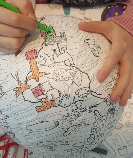 Pelota Globo Terráqueo para Colorear