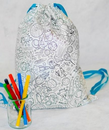 Mochila tipo marinera para colorear