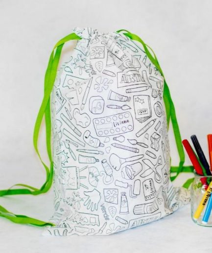 Mochila tipo marinera para colorear
