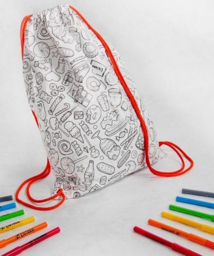 Mochila tipo marinera para colorear