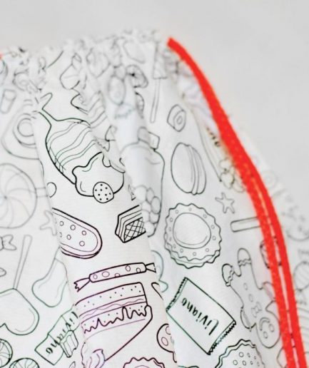 Mochila tipo marinera para colorear