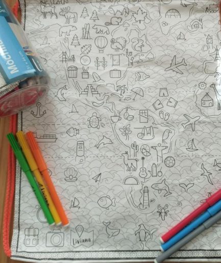 Mochila tipo marinera para colorear