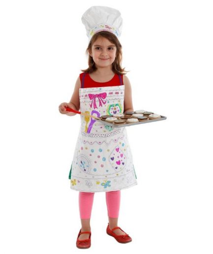 Set de Pintor en Delantal Doble con Bolsillo y Gorro