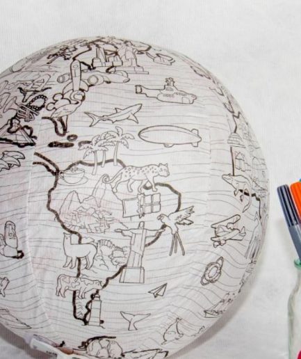 Pelota Globo Terráqueo para Colorear