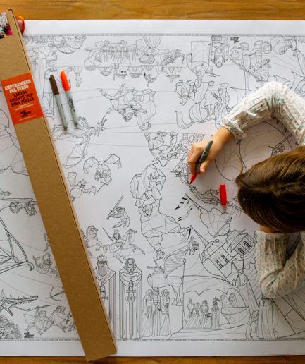 Láminas gigantes 360º para pintar Mil Mundos