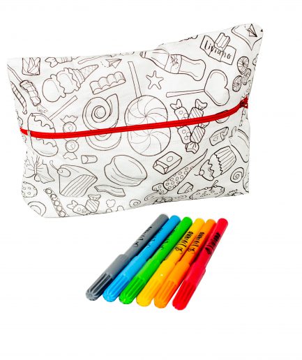 Cartuchera Neceser de Tela de Papel