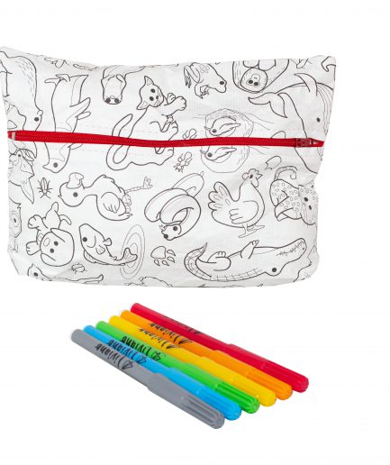 Cartuchera Neceser de Tela de Papel