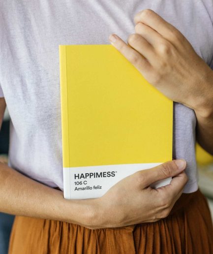 Cuaderno Cosido A5 Punteado - Happimess - Amarillo Feliz