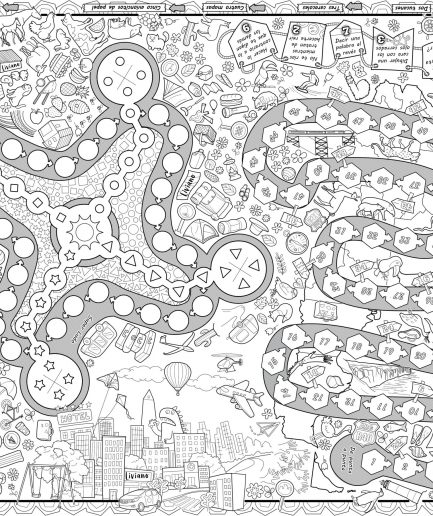 Lona Tablero de Juegos de Tela de Papel para Pintar y Lavar