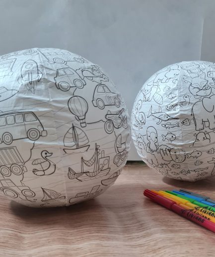 Globo Terráqueo Pelota Mediano para Colorear