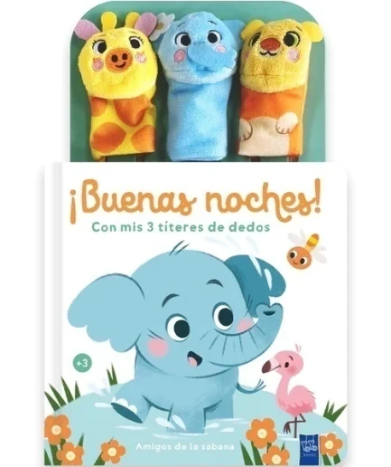 ¡Buenas noches! con mis 3 títeres de dedos
