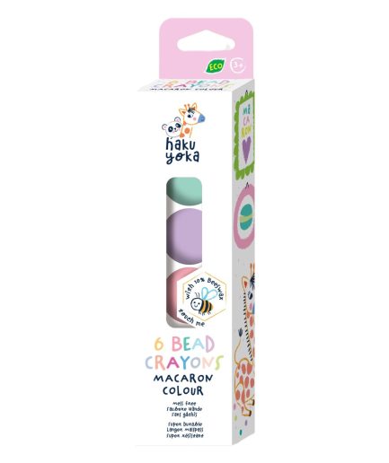 Crayones Bellota Cubo y Cuentas Haku Yoka x 6 20 Pz en 6 Diseños con Exhibidor