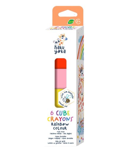 Crayones Bellota Cubo y Cuentas Haku Yoka x 6 20 Pz en 6 Diseños con Exhibidor