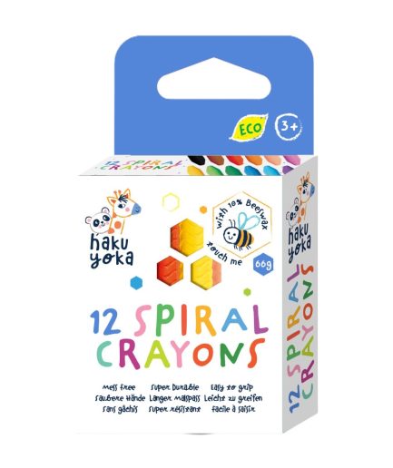 Crayones Spiral Haku Yoka 396 Pz en 4 Formatos con Exhibidor