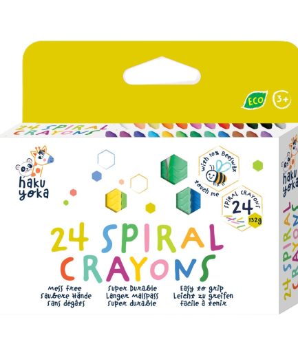 Crayones Spiral Haku Yoka 396 Pz en 4 Formatos con Exhibidor