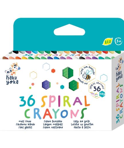 Crayones Spiral Haku Yoka 396 Pz en 4 Formatos con Exhibidor