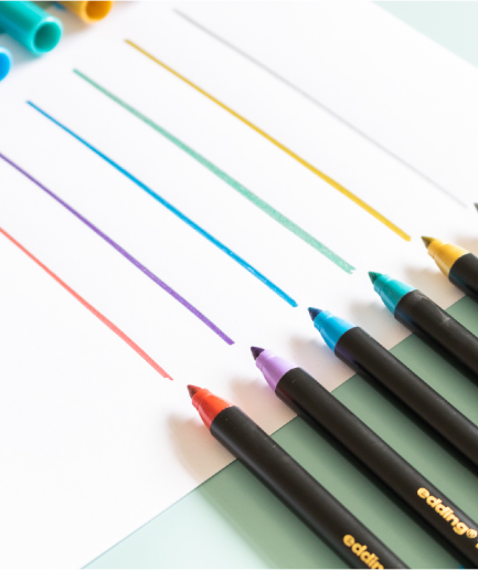 Set marcadores edding 1200 metalizados