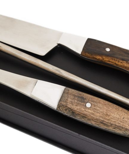 Juego de Cuchillo, Tenedor y Chaira