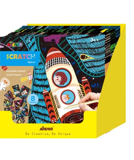 Scratch 20 Pz en 4 Diseños con Exhibidor Avenir