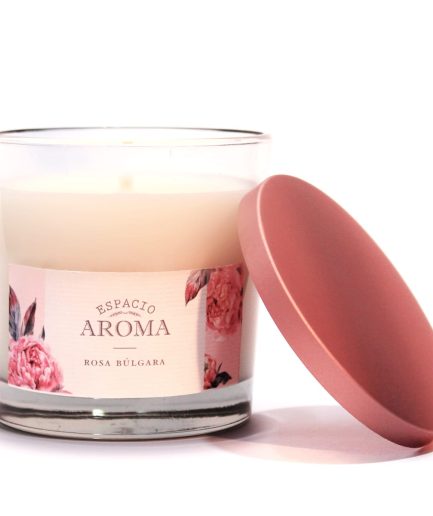 Vela de Soja Aromática 250 g Línea Clásica Rosa Búlgara Espacio Aroma