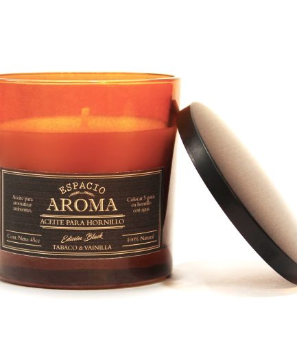 Vela de Soja Aromática 250 g Línea Black Tabaco y Vainilla Espacio Aroma