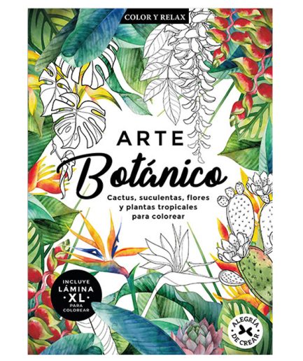 Libro Arte Terapia colorear ARTE BOTÁNICO