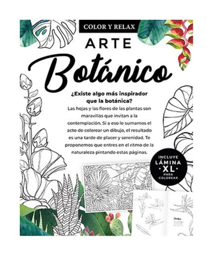 Libro Arte Terapia colorear ARTE BOTÁNICO