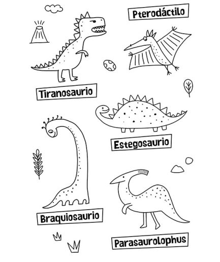 Libro colorear infantil DINOSAURIOS