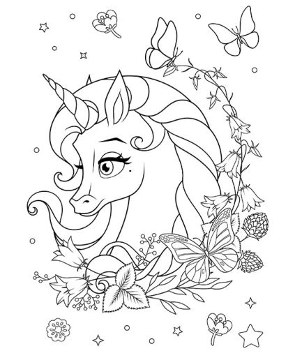 Libro colorear infantil UNICORNIOS Y HADAS