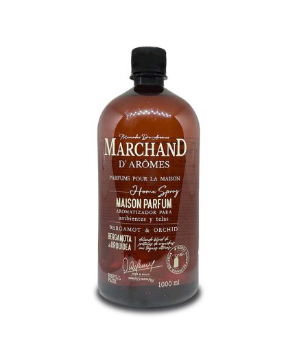 Refill PET de 1 lt de Aromatizador Bergamota y Orquídea Marchand D Aromes