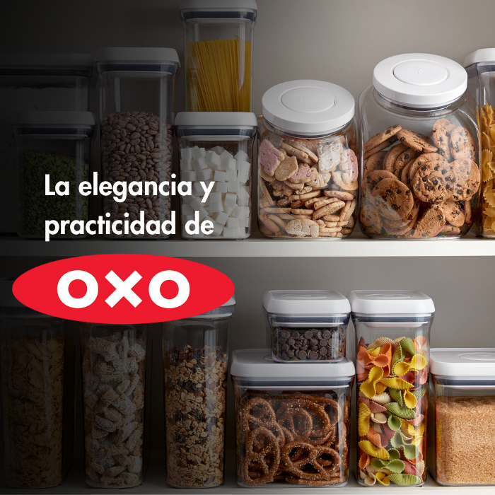 OXO es una marca estadounidense líder en utensilios de cocina y artículos para el hogar, reconocida por su línea Good Grips y su filosofía de