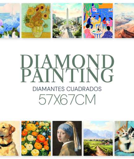 Diamond Painting 57x67cm diamante cuadrado - Las Lupes
